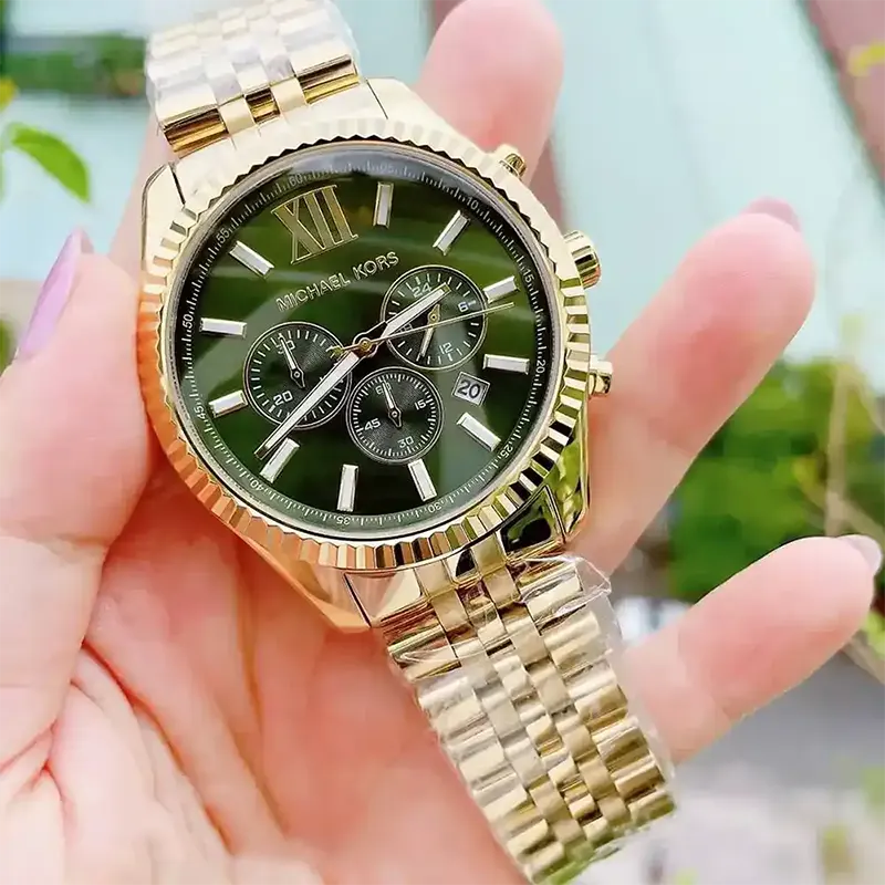 Michael Kors Lexington Green Dial Quartz Men's Watch- MK8446